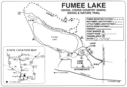 Fumee Lake Michigan Trail of Dickinson County