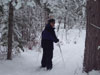 Skier on Days River Pathway Michigan Trail